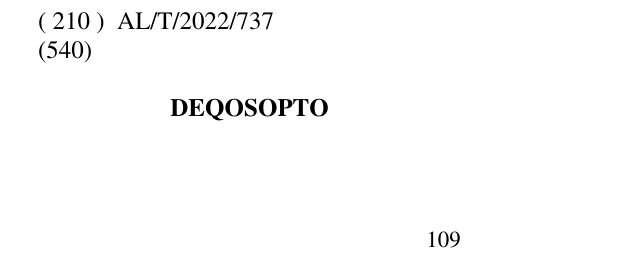 Zëri i markës DEQOSOPTO 110 në buletin