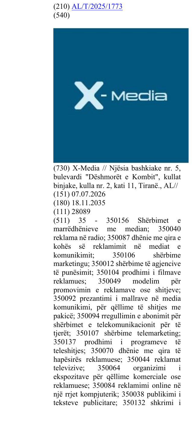 Zëri i markës Media në buletin