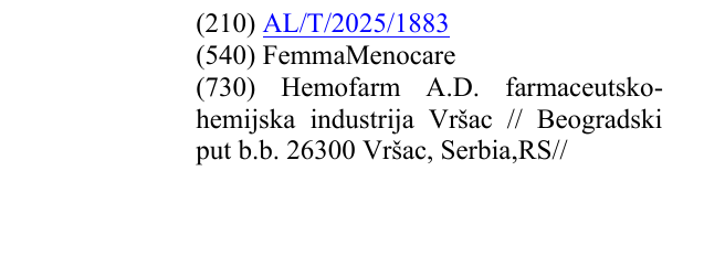 Zëri i markës FemmaMenocare në buletin