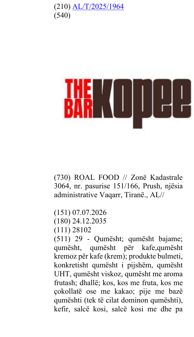 Zëri i markës the bar në buletin
