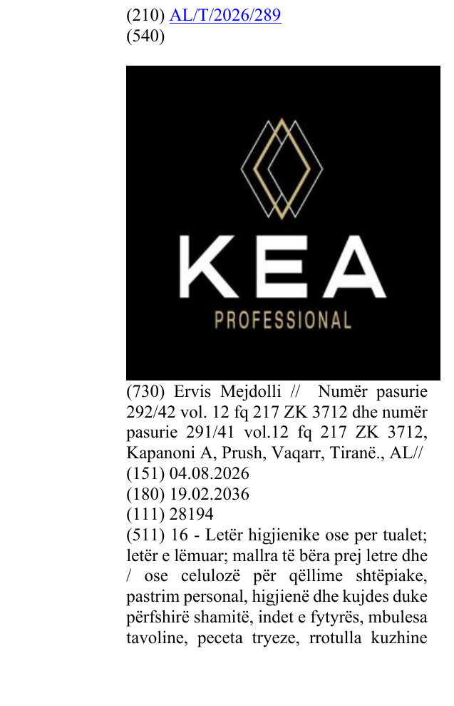 Zëri i markës PROFESIONAL në buletin