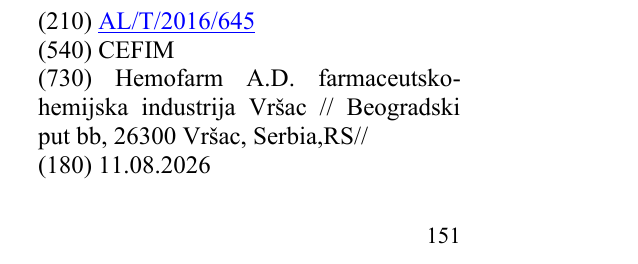 Zëri i markës CEFIM në buletin