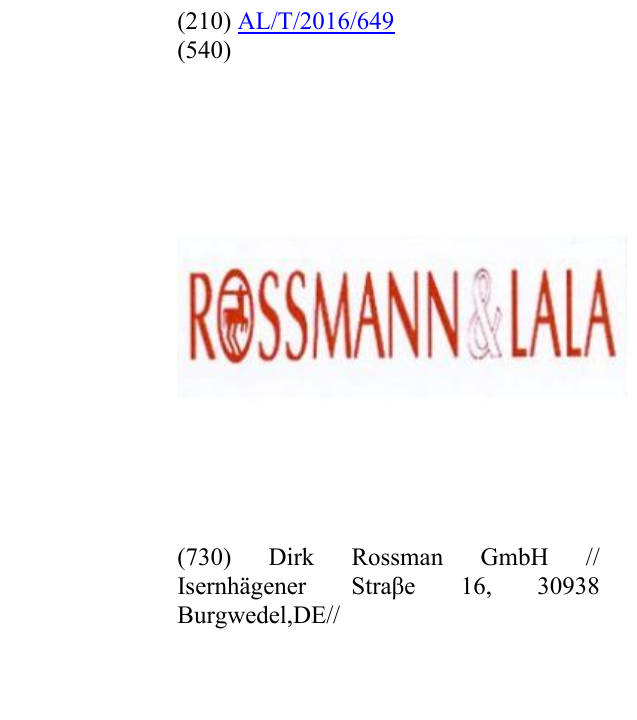 Zëri i markës ROSSMANN&LALA në buletin