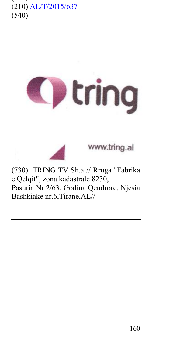 Zëri i markës TRING në buletin