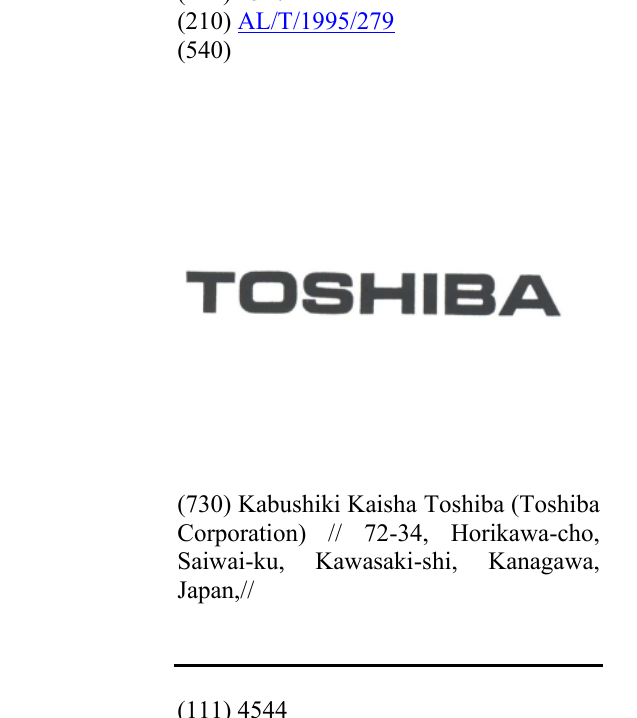 Zëri i markës TOSHIBA në buletin