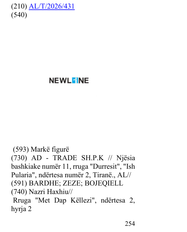 Zëri i markës NEWLINE në buletin