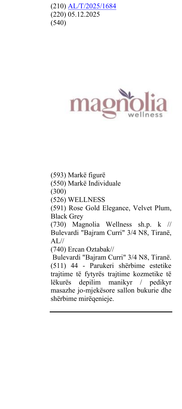 Zëri i markës WELLNESS në buletin