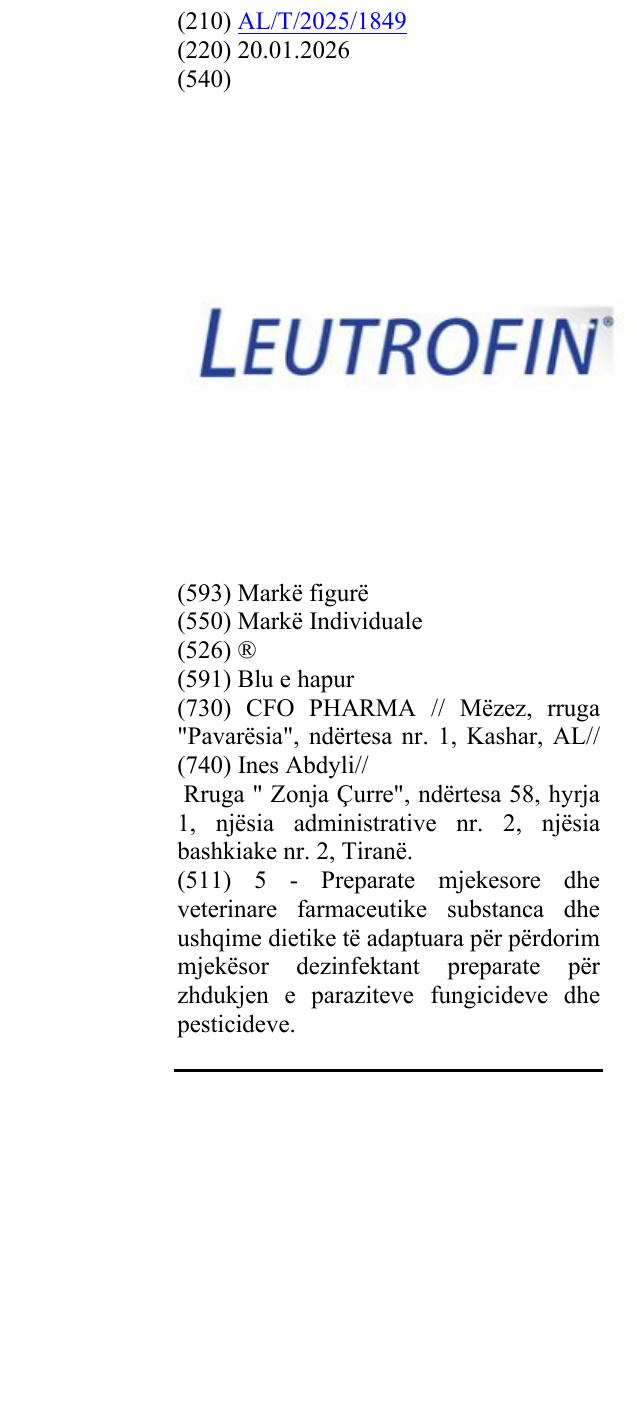 Zëri i markës ® në buletin