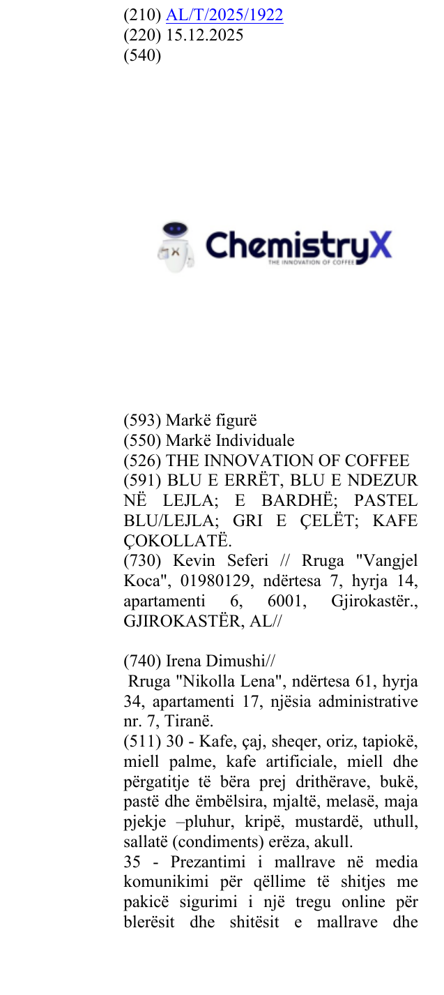 Zëri i markës THE INNOVATION OF COFFEE në buletin