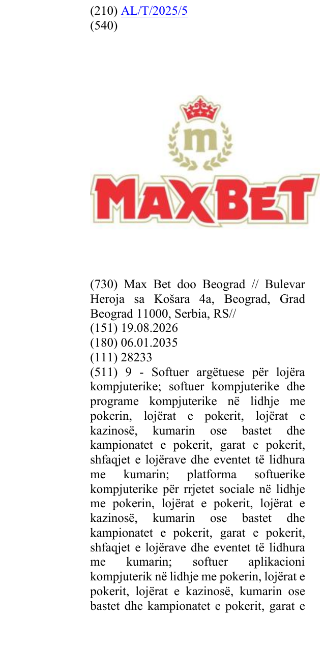 Zëri i markës maxbet në buletin