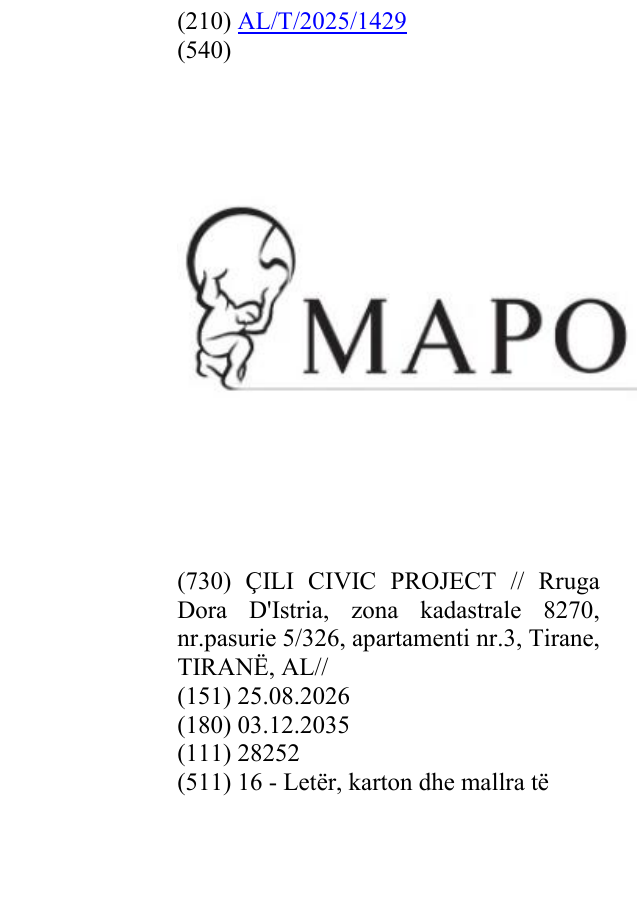Zëri i markës MAPO në buletin