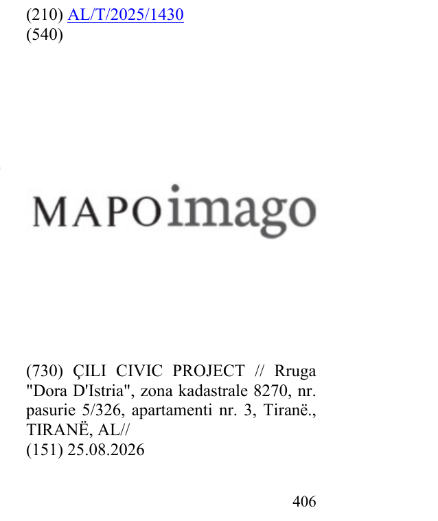 Zëri i markës MAPO imago në buletin