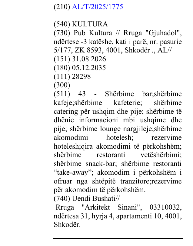 Zëri i markës KULTURA në buletin