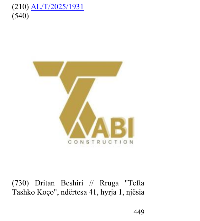 Zëri i markës CONSTRUCTION në buletin