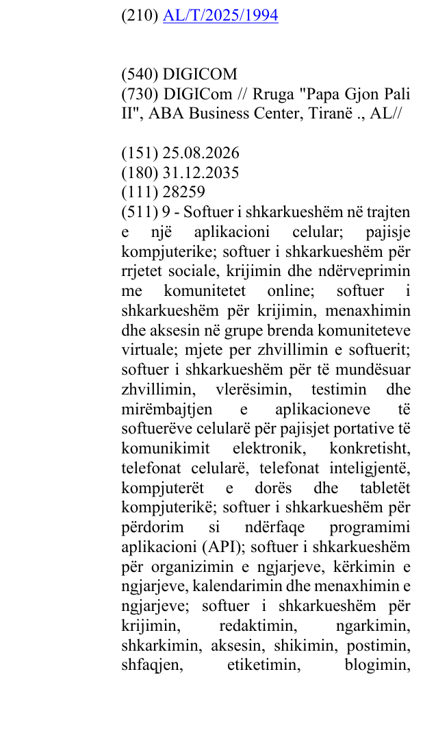 Zëri i markës DIGICOM në buletin