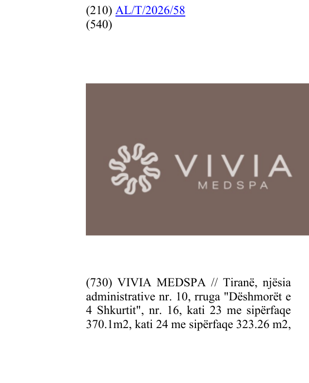 Zëri i markës MEDSPA në buletin