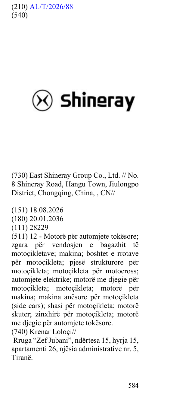 Zëri i markës Shineray në buletin