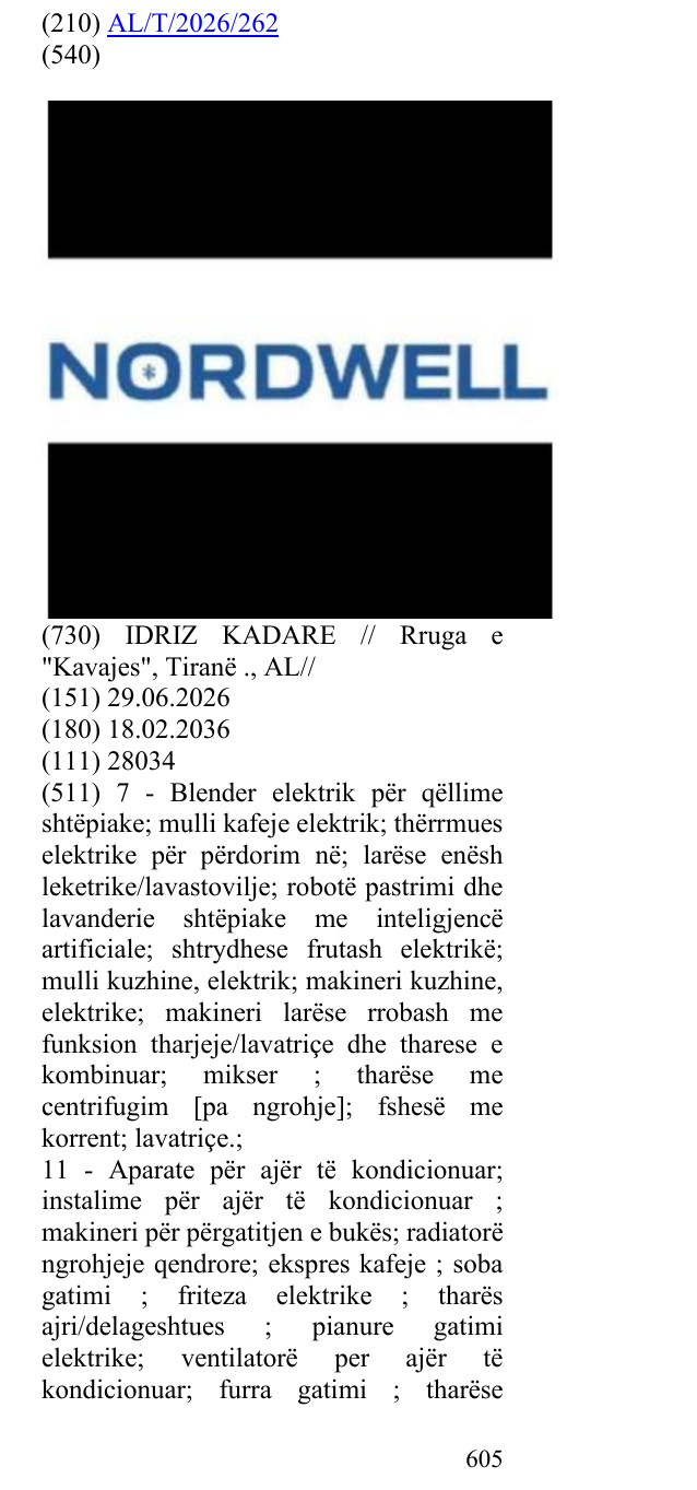 Zëri i markës NORDWELL në buletin