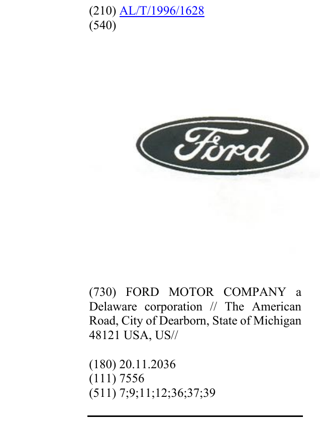 Zëri i markës FORD në buletin