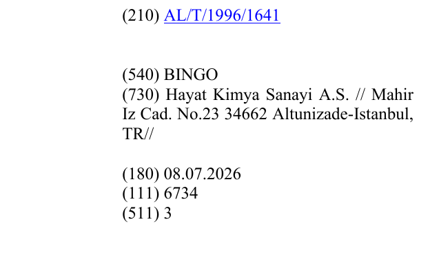 Zëri i markës BINGO në buletin