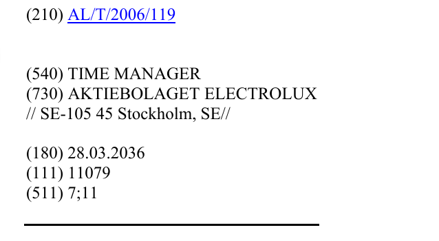 Zëri i markës TIME MANAGER në buletin