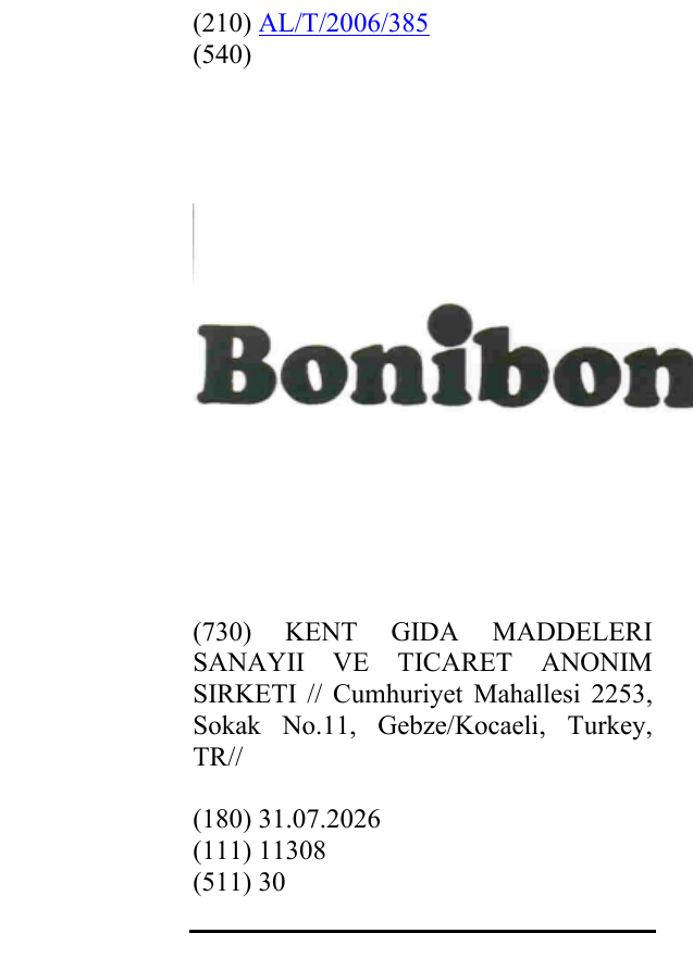 Zëri i markës BONIBON në buletin