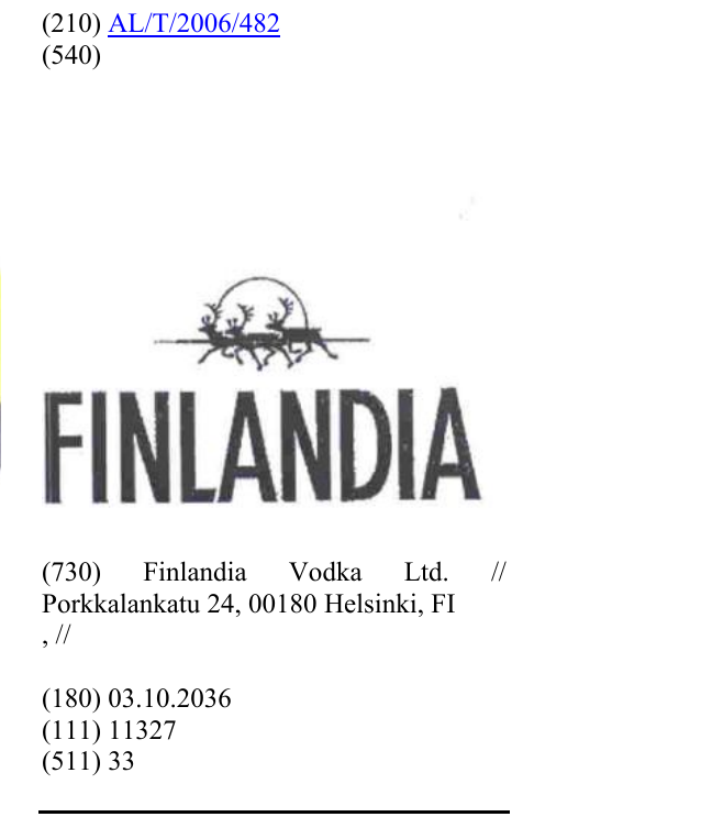 Zëri i markës FINLANDIA në buletin