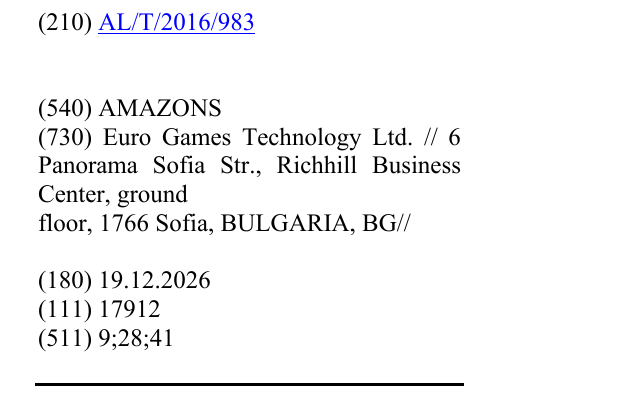Zëri i markës AMAZONS në buletin