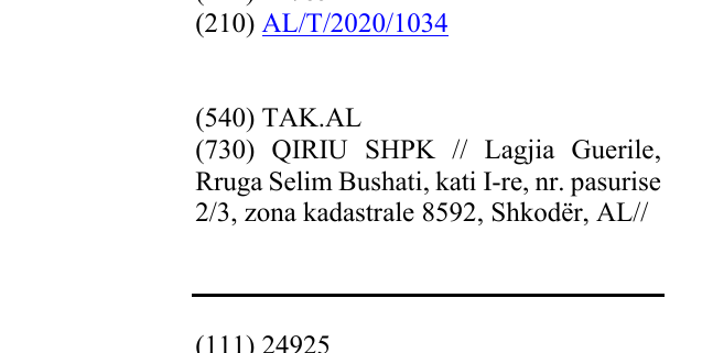 Zëri i markës TAK.AL në buletin