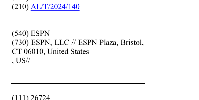 Zëri i markës ESPN në buletin