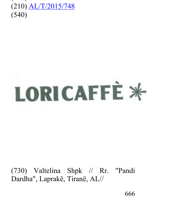 Zëri i markës LoriCaffè në buletin