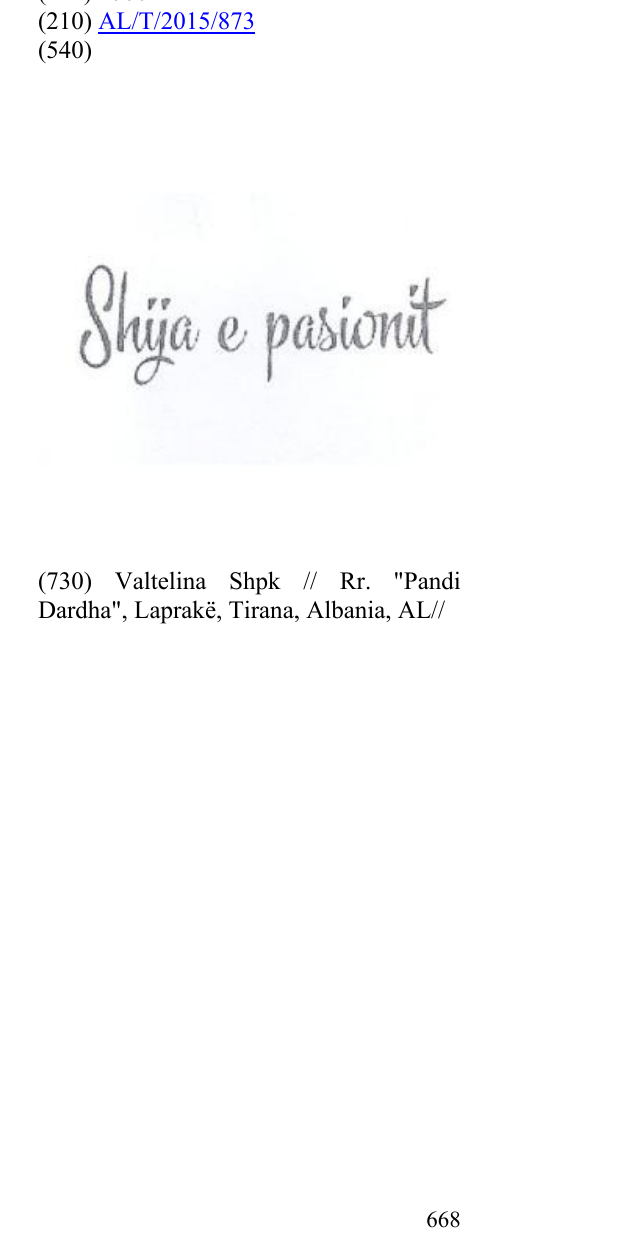 Zëri i markës Shija e pasionit në buletin