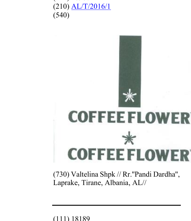 Zëri i markës Coffee Flower në buletin