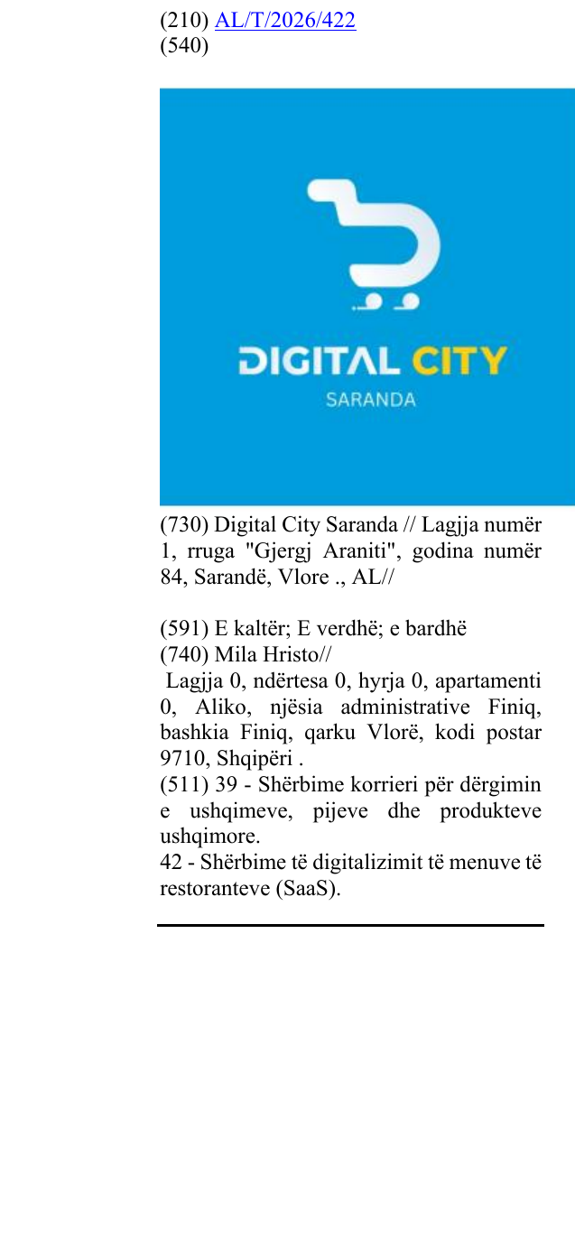 Zëri i markës Digital City Saranda në buletin