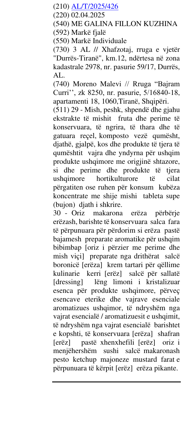 Zëri i markës ME GALINA FILLON KUZHINA në buletin