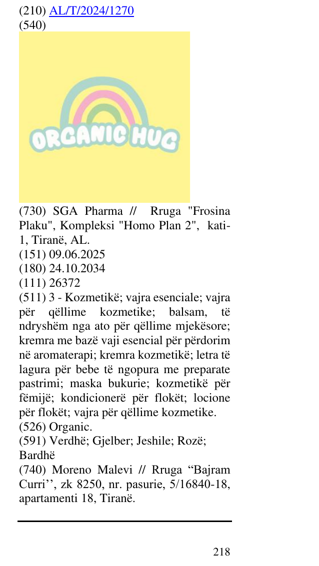 Zëri i markës Organic. në buletin