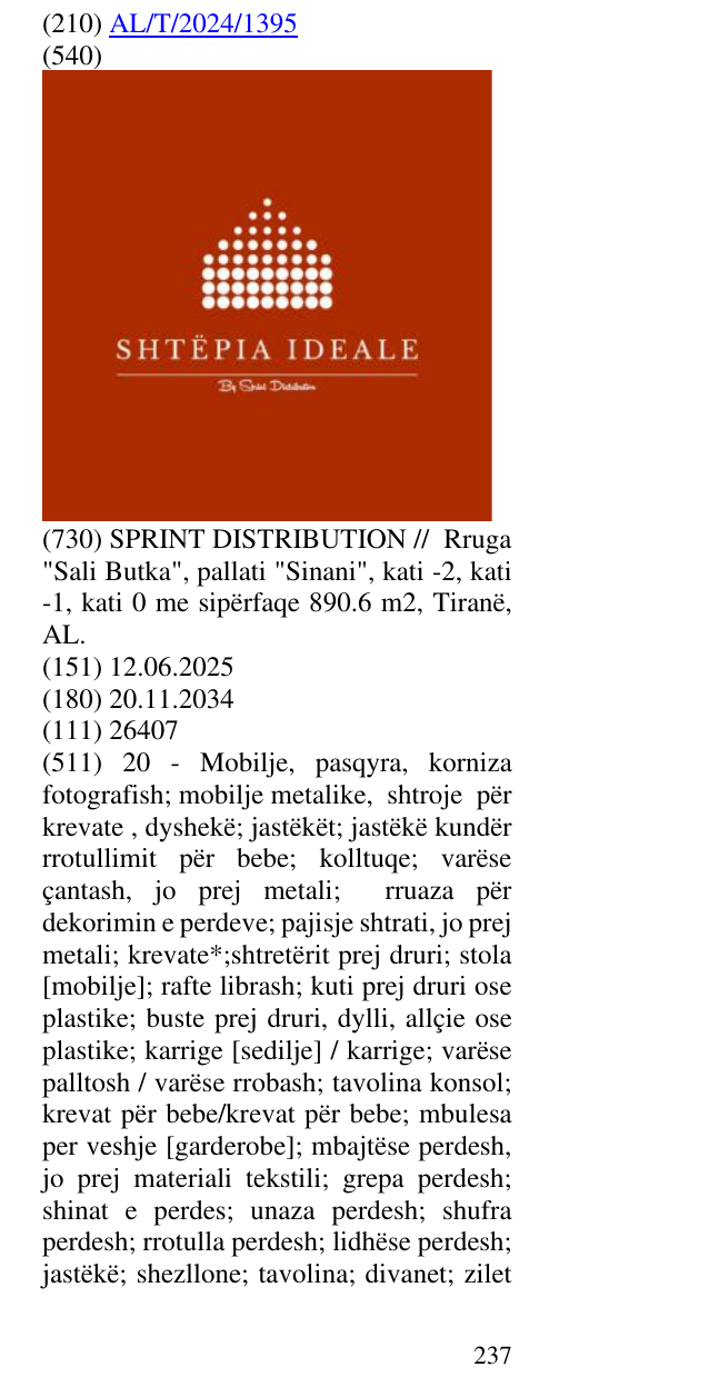 Zëri i markës Sprint; distribution në buletin