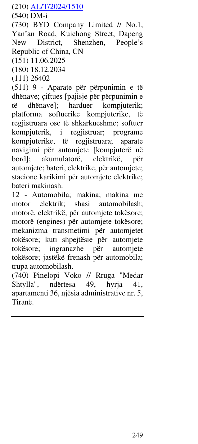 Zëri i markës DM-i në buletin