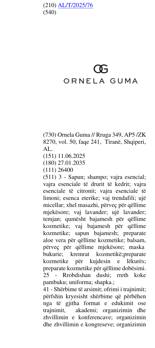 Zëri i markës OG Ornela Guma në buletin