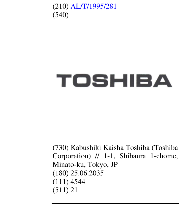 Zëri i markës TOSHIBA në buletin