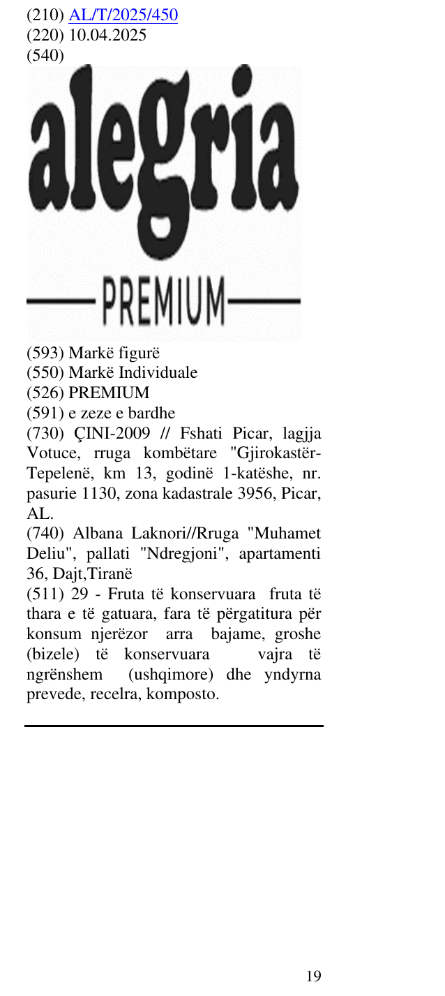 Zëri i markës PREMIUM në buletin