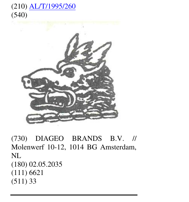 Zëri i markës BOAR'S HEAD në buletin
