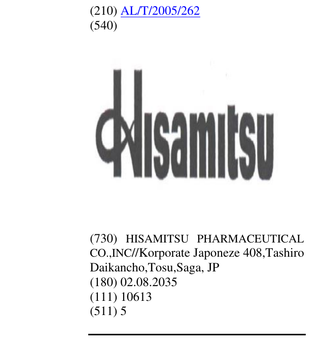 Zëri i markës HISAMITSU në buletin