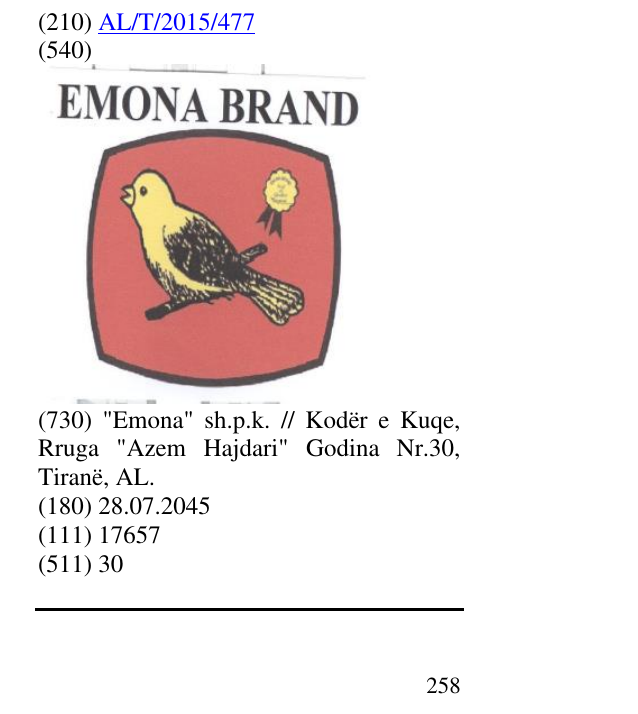 Zëri i markës EMONA BRAND në buletin
