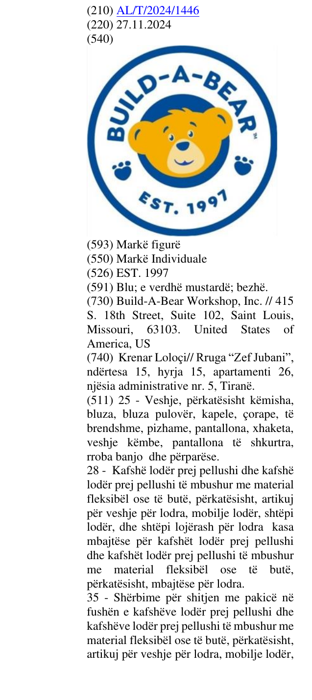 Zëri i markës EST. 1997 në buletin