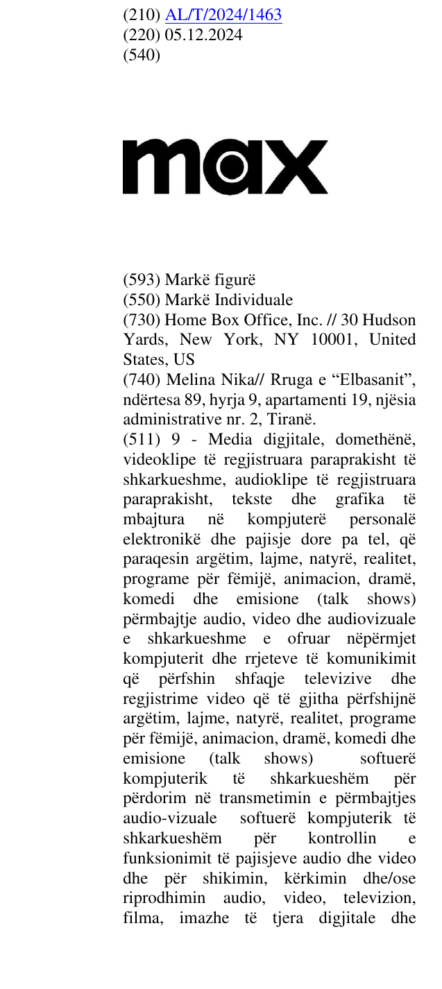 Zëri i markës max në buletin