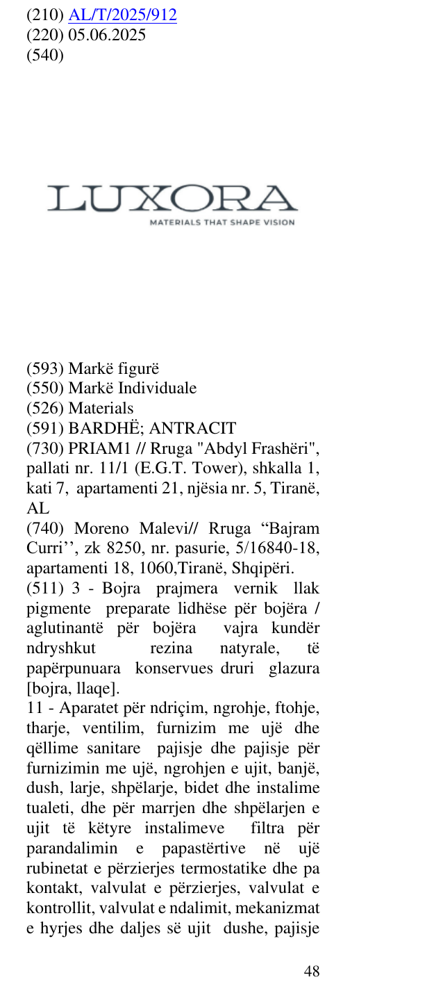Zëri i markës Materials në buletin