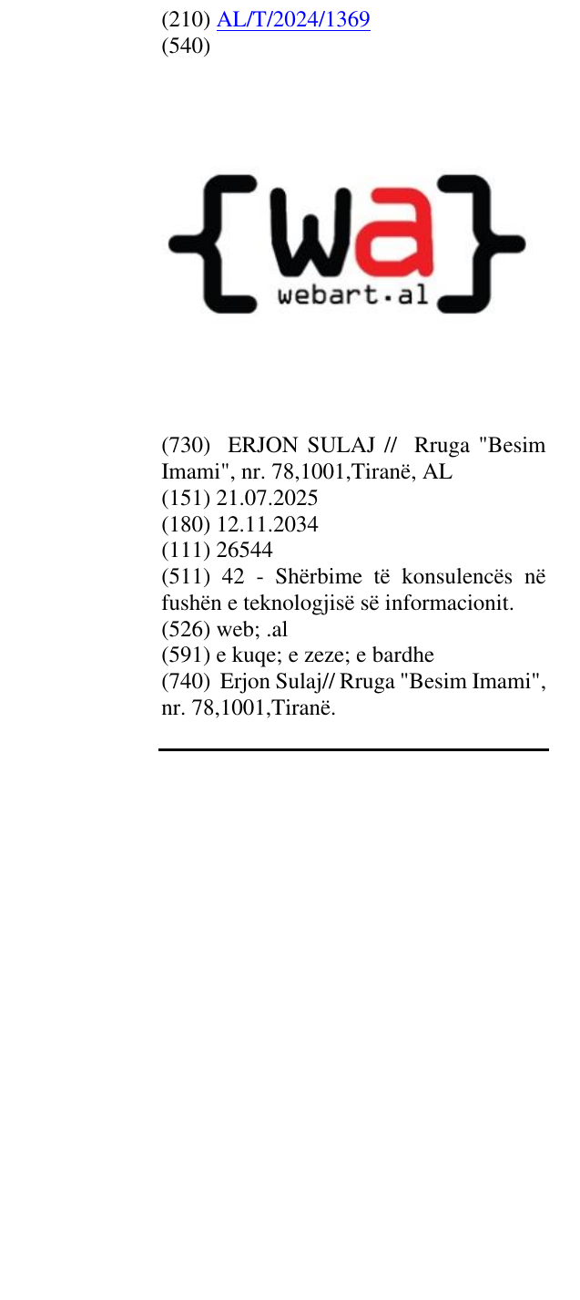Zëri i markës web; .al në buletin