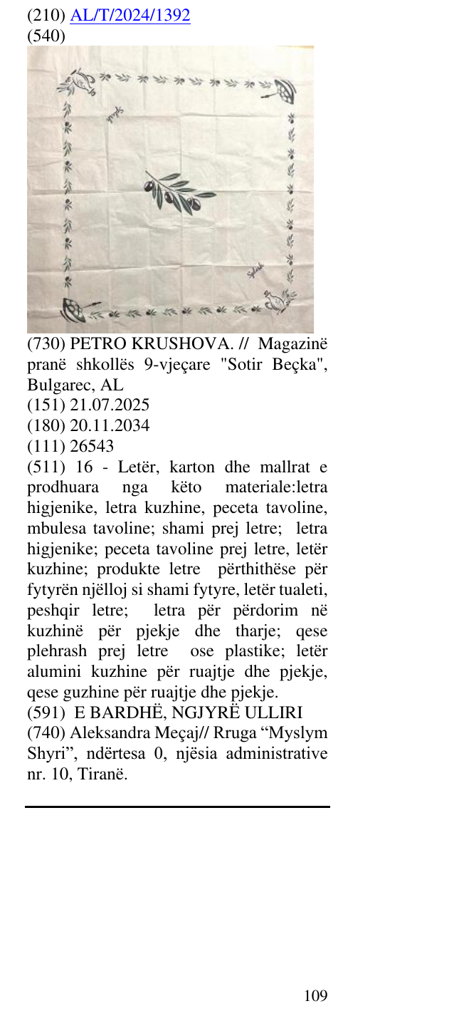 Zëri i markës SPLASH në buletin