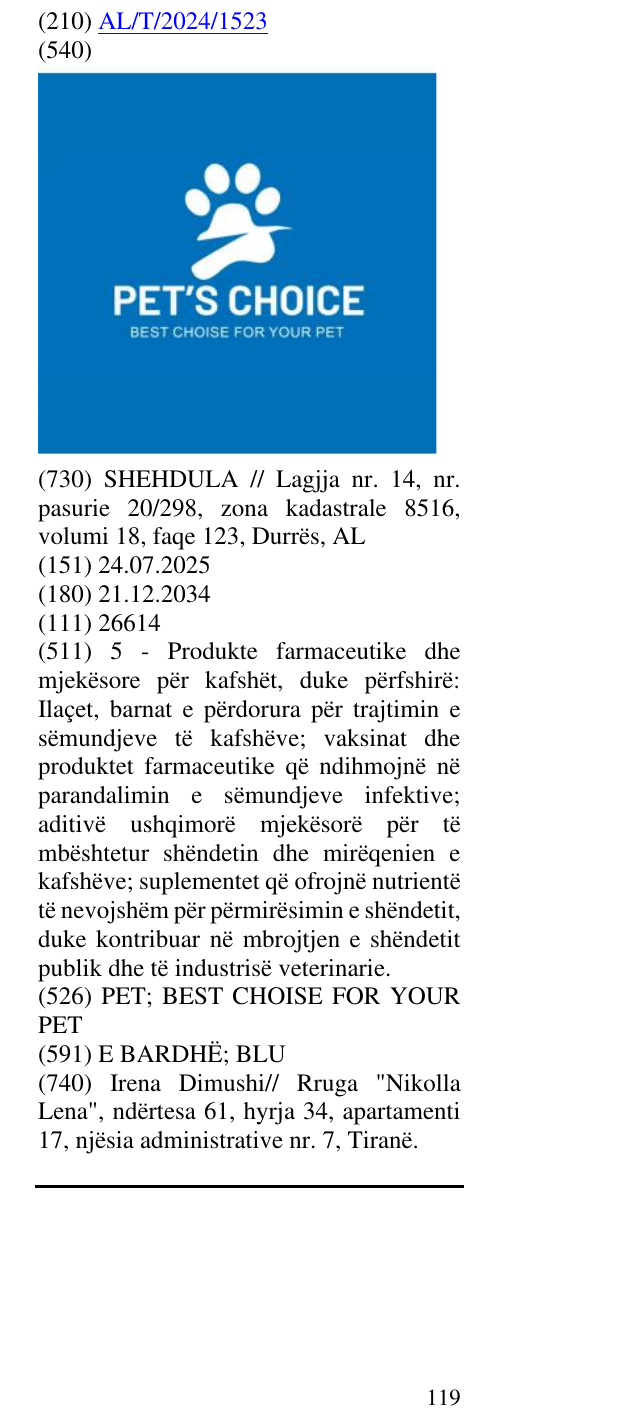 Zëri i markës PET; BEST CHOISE FOR YOUR PET në buletin